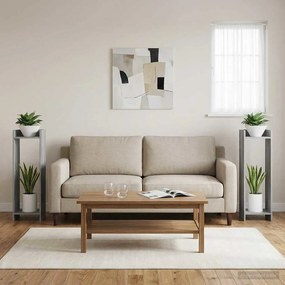 vidaXL Βάση φυτών 2 τεμ. Γκρι Sonoma 30 x 30 x 100 εκ