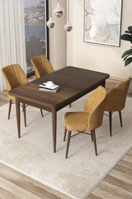 Dining Table &amp; Chairs Set (5 Pieces) Arp - Baroque, Cappuccino Baroque
Cappuccino