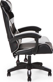 Καρέκλα γραφείου gaming William PU μαύρο-λευκό 60x59x108/118