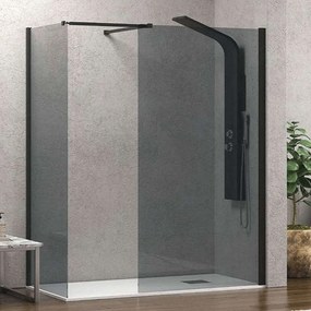 Πάνελ Ντουζιέρας Σταθερό Walkin 2 WAL2NF140 Fume-Black Karag 140 x200 Αλουμίνιο