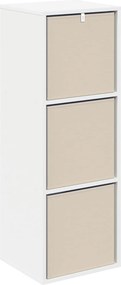 vidaXL Πλαϊνό γραφείο με συρτάρι Λευκό 35 x 32 x 99,5 εκ