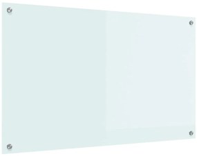 vidaXL Πίσω Πάνελ Κουζίνας Λευκό 100 x 60 cm σκληρυμένο γυαλί