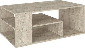 Τραπεζάκι σαλονιού Abdera Megapap χρώμα travertine 110x60x42εκ.