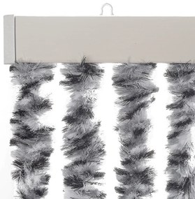 vidaXL Σήτα Εντόμων Γκρι/Μαύρη/Λευκή 100 x 220 εκ. από Σενίλ