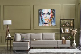 Corner Sofa-Bed Fly Left - Cream Cream