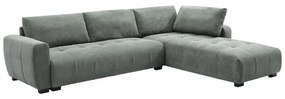 Sofa left corner Gianco fabric in mint shade 298x208x85cm 298x208x85 εκ.