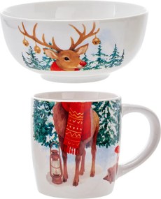 Χριστουγεννιάτικη Κούπα + Μπολ K-M Reindeer Q96001490