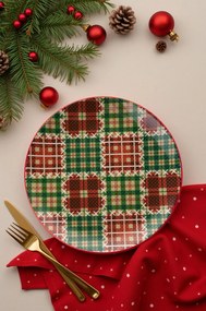 Service Plate Set (6 Pieces) Xmas Ekose Multicolor
