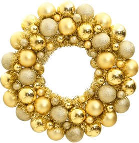 vidaXL Στεφάνι Χριστουγεννιάτικο Χρυσό 45 εκ. από Πολυστυρένιο