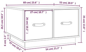 ΤΡΑΠΕΖΑΚΙ ΣΑΛΟΝΙΟΥ ΛΕΥΚΟ 60X53X35 ΕΚ ΑΠΟ ΜΑΣΙΦ ΞΥΛΟ ΠΕΥΚΟΥ 820967