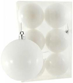 Σετ 12 Χριστουγεννιάτικες μπάλες Άσπρες 6cm 235877