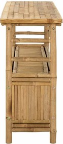 vidaXL Τραπέζι κονσόλας με ράφι Φυσικό 110 x 35 x 75 cm Μπαμπού