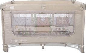 BABY COT SWEET HOME 2 LAYERS WITH ROOF BEIGE