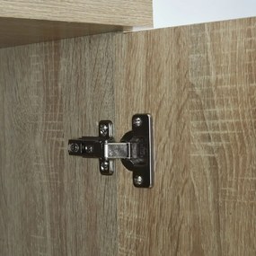 Ντουλάπα ρούχων δίφυλλη REAL χρώμα sonoma 80x42.5x180.5