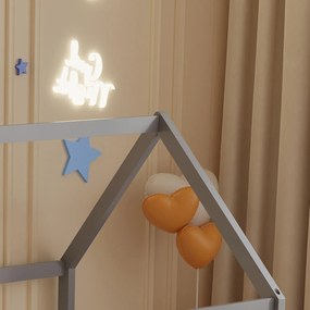 Παιδικό Κρεβάτι με Στρώμα PEPE Ξύλο Πεύκου σε Γκρί 90x190εκ 97x196x141 εκ.