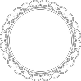 Intra απο ξύλο plywood 3mm-4mm πάχος - Κυκλικό πλαίσιο καθρέφτη Δίασταση 30x30 cm Intraeaxys-eo0ekg1g