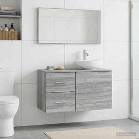 vidaXL Ντουλάπι Μπάνιου Γκρι Sonoma 30 x 44,5 x 50 εκ.