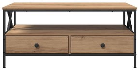 vidaXL Τραπεζάκι σαλονιού with Drawer artisan δρυς 100 x 51 x 45 cm