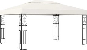 vidaXL Κιόσκι Κρεμ 3 x 4 μ. Υφασμάτινο