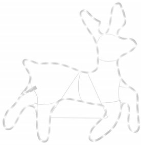 vidaXL Χριστουγ. Φιγούρες Τάρανδοι LED 2 τεμ Θερμό Λευκό 57x55x4,5 εκ