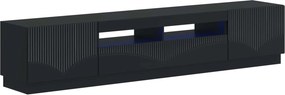 vidaXL 5 Τεμάχια LED Τηλεοπτικού Ντουλαπιού Μαύρο Επεξεργασμένο Ξύλο