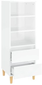 vidaXL Ντουλάπι Γυαλιστερό λευκό 40x36x110 εκ. από Επεξεργασμένο Ξύλο