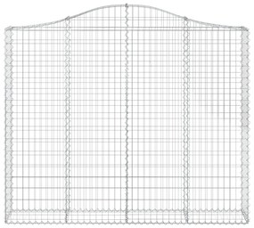 vidaXL Συρματοκιβώτιο Τοξωτό 200x30x160/180εκ. από Γαλβανισμένο Χάλυβα