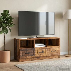 VidaXL Ντουλάπι TV με συρτάρι Παλαιωμένο ξύλο 102 x 34,5 x 47 εκ