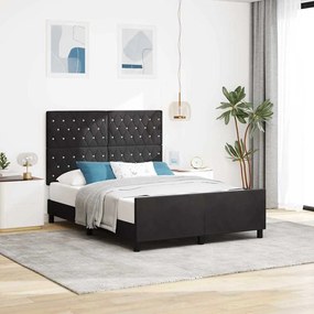 vidaXL Bed Frame  Μαύρο 140x190 εκ. Βελούδο