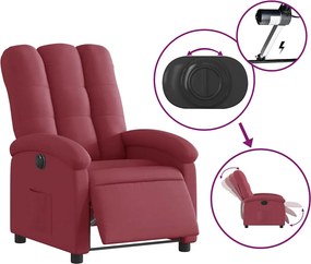 vidaXL Πολυθρόνα Ανακλινόμενη Ηλεκτρική Μπορντό Υφασμάτινη