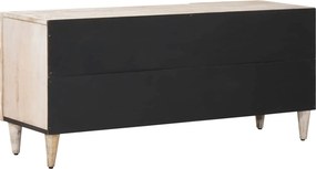 vidaXL Ντουλάπι TV Λευκό 105 x 33,5 x 46 εκ. Στερεό ξύλο μάνγκο