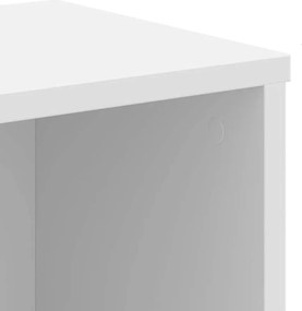 vidaXL Βιβλιοθήκη Λευκή 50x25x105 εκ. από Επεξεργασμένο Ξύλο