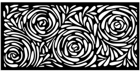 Διακοσμητικό Τοίχου 891TNL1960 100x48cm Black Wallity Μέταλλο