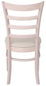 NATURALE Καρέκλα White Wash, Pu Εκρού   2τμχ