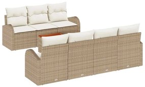 vidaXL Σετ Καναπέ Κήπου 8 pcs Beige, λευκό