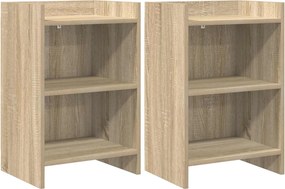 vidaXL Κομοδίνα 2 τμχ. Sonoma Δρυς 40 x 30 x 60 cm Επεξεργασμένο Ξύλο
