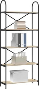vidaXL Ράφι Βιβλίων Δρύς Sonoma 80 x 30 x 183 εκ Επεξεργασμένο ξύλο