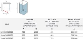 Karag Nero Pivot Frame Nano - Πλευρά Ανοιγόμενης Καμπίνας - 90