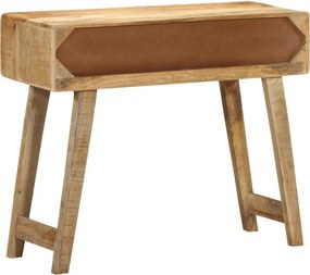 vidaXL Τραπέζι κονσόλας 90x32x75 cm από μασίφ ξύλο Rough Mango