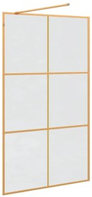 vidaXL Τοίχος Ντους Walk-in Χρυσό 115 x 195 cm σκληρυμένο γυαλί