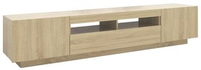 vidaXL Έπιπλο Τηλεόρασης με LED Sonoma Δρυς 200 x 35 x 40 εκ.