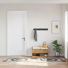 vidaXL Χαλί Πλενόμενο Μαύρο και Γκρι 80 x 150 εκ.