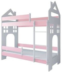 Παιδική Κουκέτα  House  White + Pink  80x180cm  BC50023A  BabyCute (Δώρο τα Στρώματα)