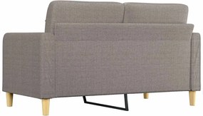 vidaXL Καναπές Διθέσιος Taupe 140 εκ. Υφασμάτινος