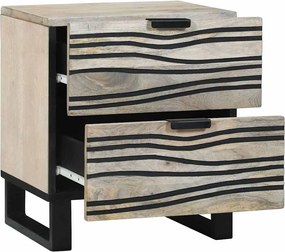 vidaXL Κομοδίνο Λευκό 40 x 33 x 46 εκ. Επεξεργασμένο Ξύλο