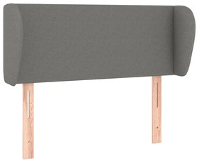 vidaXL Κεφαλάρι με Πτερύγια Σκούρο Γκρι 103x23x78/88 εκ. Υφασμάτινο