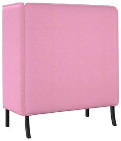 vidaXL Καναπές Υψηλής Πλάτης Ροζ 109 x 56 x 121 εκ. ύφασμα
