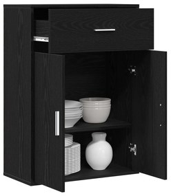 vidaXL Πλαϊνό γραφείο Μαύρη δρυς 79 x 38 x 80 εκ. Επεξεργασμένο ξύλο