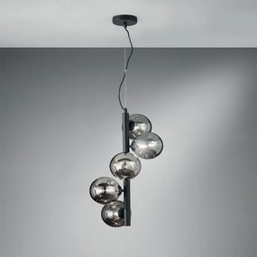 Φωτιστικό Οροφής Κρεμαστό I-Honey-S5-NER G9 183x36,1x60,4cm Black Luce Ambiente Design