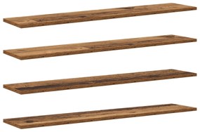 vidaXL Δίσκος Βιβλιοθήκης 4 pcs Καφέ 100 x 40 x 1.5 εκ. Μοριοσανίδα
